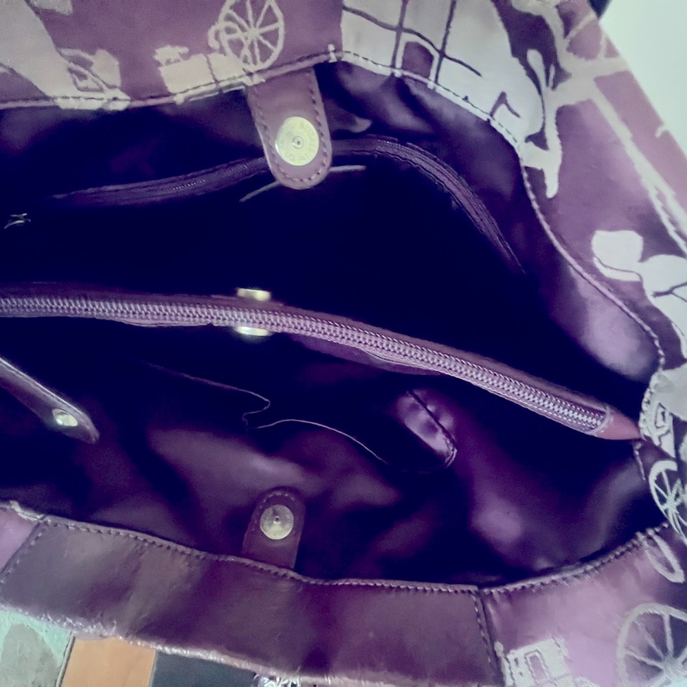 Coach Ashley Purple Satchel Bag - Picture 5 of 8